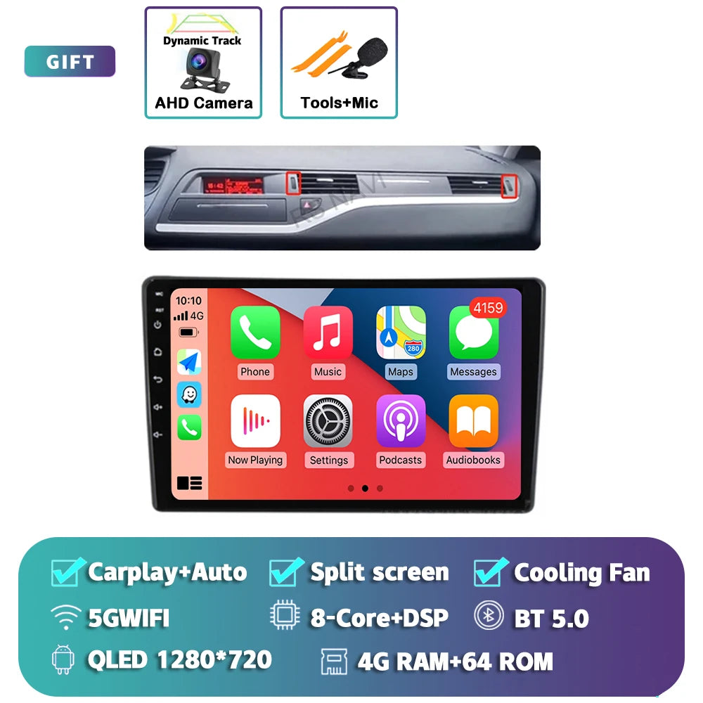 Android 14 Carplay Car Radio Multimedia For Citroen C5 2008 2009 2010 -2017 navigation video DVD Autoradio Stereo 2din Head Unit