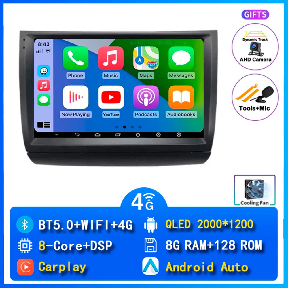 Android 14 wifi+4G Carplay Car Radio For Toyota Prius 20 2002 - 2009 Navigation GPS Video Player Stereo Multimedia DVD DSP 8core