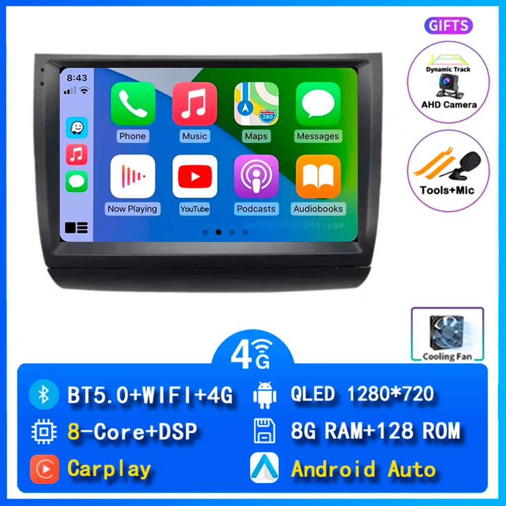 Android 14 wifi+4G Carplay Car Radio For Toyota Prius 20 2002 - 2009 Navigation GPS Video Player Stereo Multimedia DVD DSP 8core