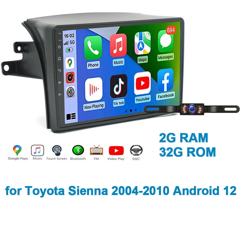 Toyota Android Head Unit 1X For Toyota Sienna 2004-10 Android 12 Wifi GPS CarPlay Car Radio Stereo 32GB