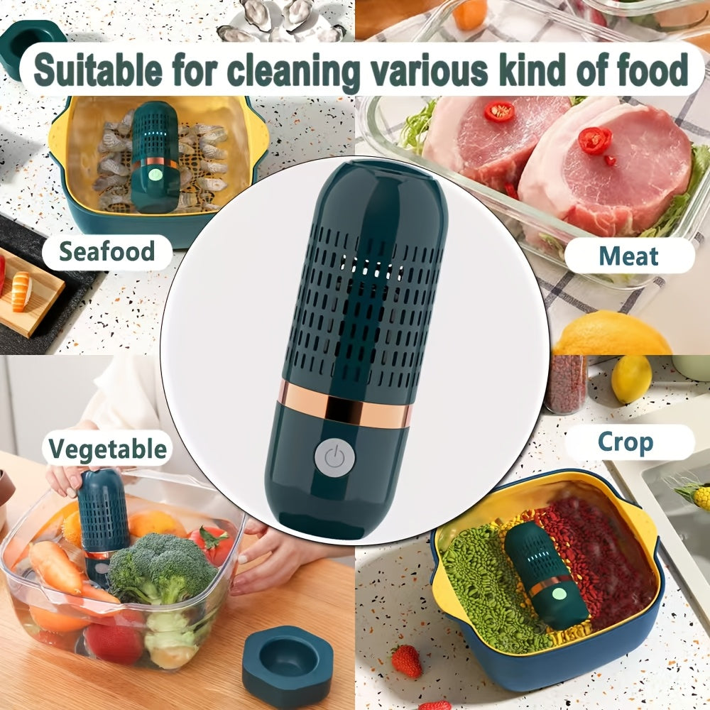 Ultrasonic Fruit and Vegetable Purifier, USB Rechargeable 3000mAh Lithium Battery, ABS Material, ≤
