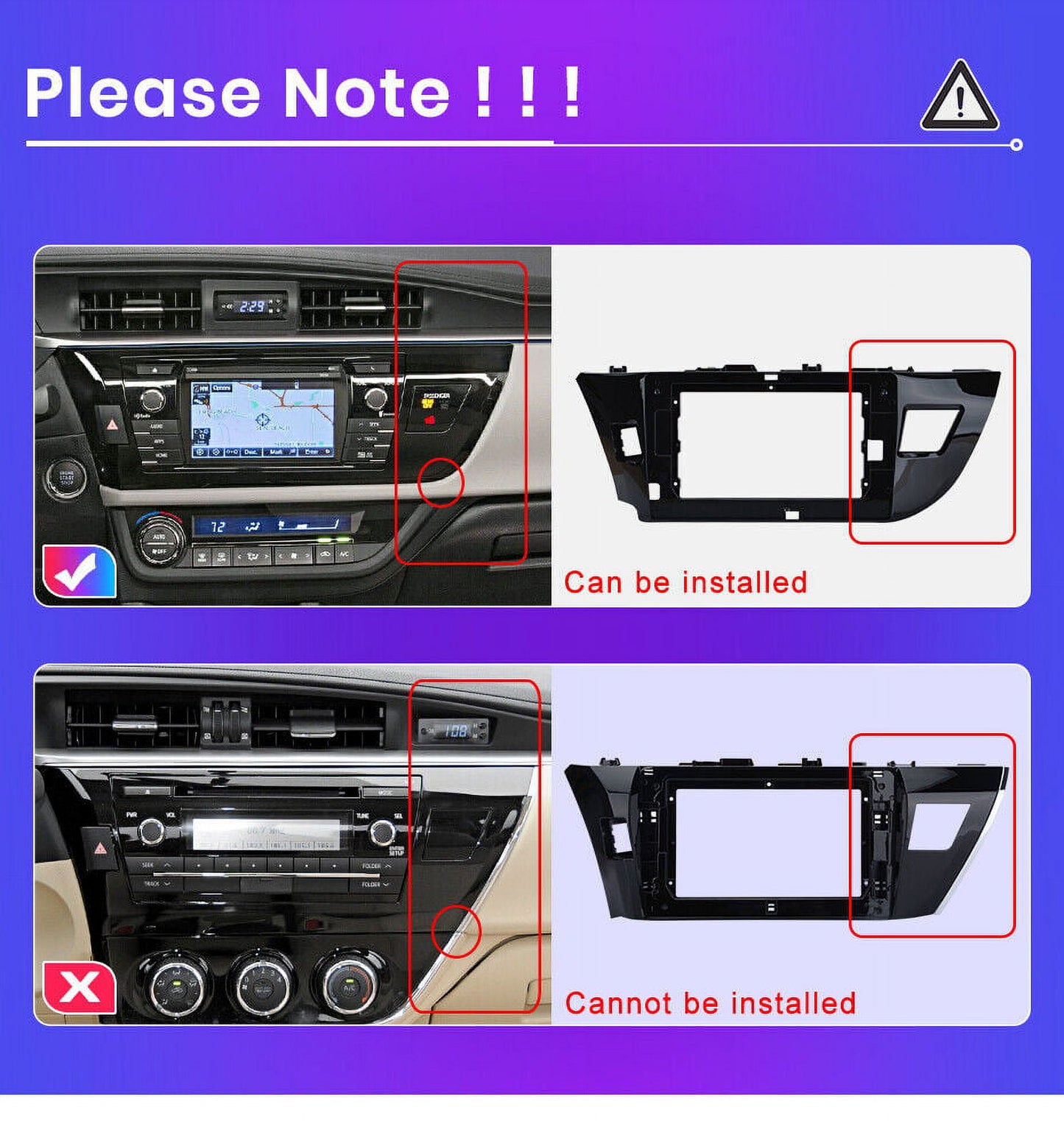 Toyota Android Head Unit Awesafe Wireless Carplay Car Stereo for Toyota Corolla 2013 2014 2015 2016 with Android Auto,10 Touchscreen 32GB Radio GPS Navigation WiFi FM ABluetooth +Mic