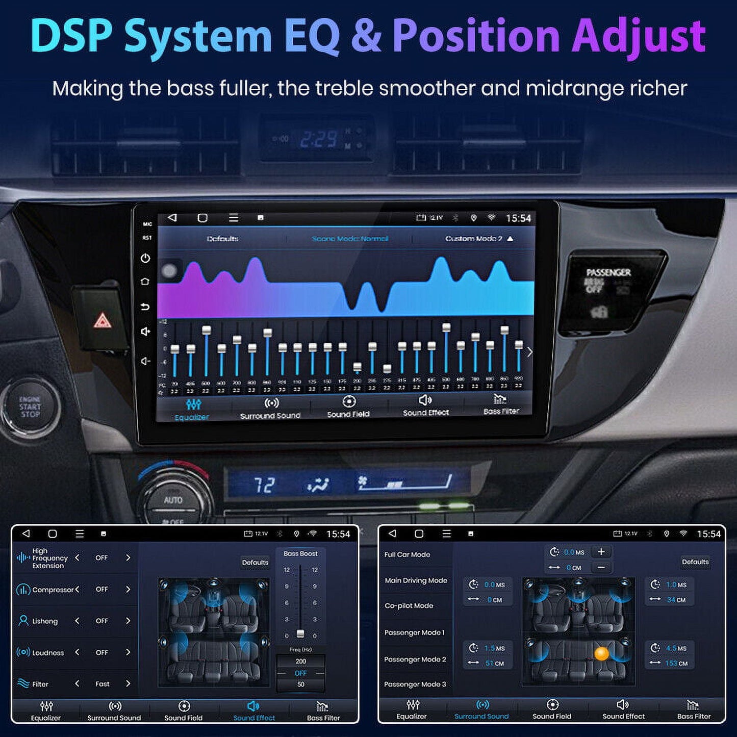 Toyota Android Head Unit   Awesafe Wireless Carplay Car Stereo for Toyota Corolla 2013 2014 2015 2016 with Android Auto,10 Touchscreen 32GB Radio GPS Navigation WiFi FM ABluetooth +Mic