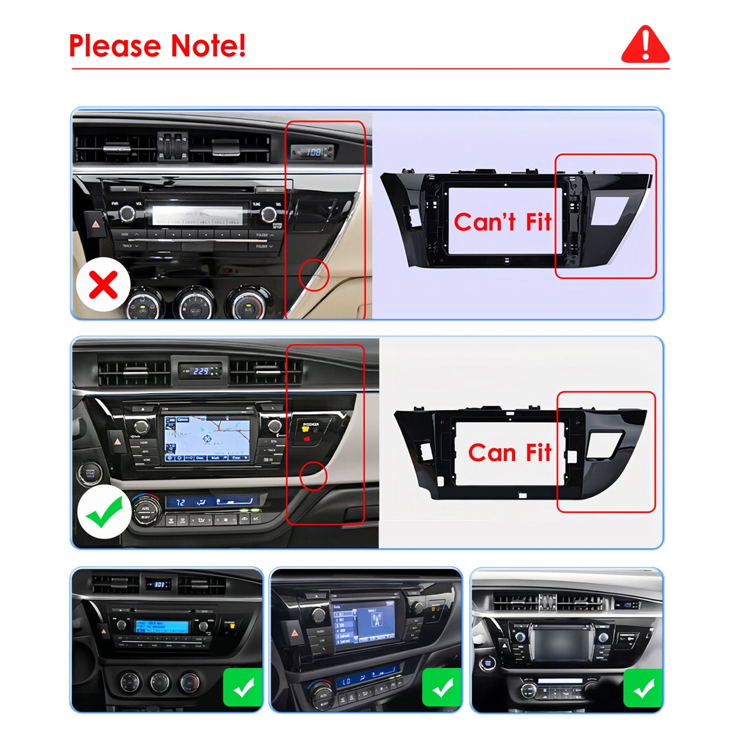Toyota Android Head Unit   Android 13 Bluetooth Apple Carplay 6+64GB Wifi RDS 11.5" Car Stereo Radio Head Unit GPS Navigation Player For Toyota Corolla 2014 2015 2016