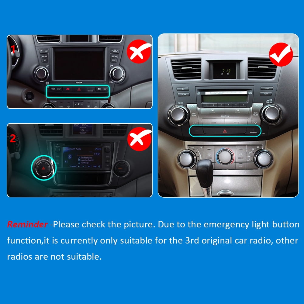 Toyota Android Head Unit   AWESAFE Android 13 Car Radio Stereo for Toyota Highlander 2008-2013 with Wireless Carplay Android Auto 10 Inch Touch Screen 2GB 32GB  WiFi GPS Bluetooth SWC