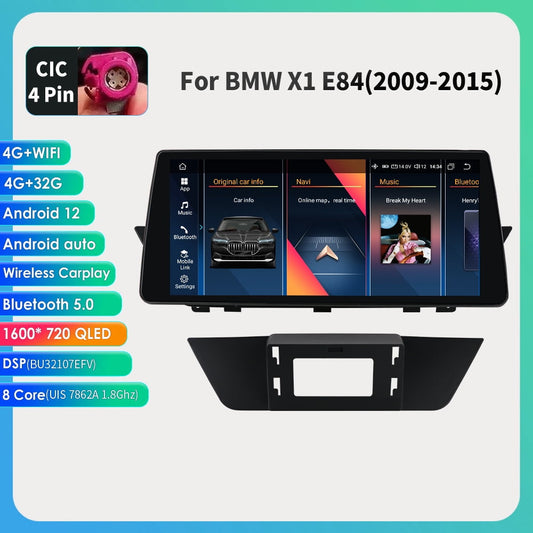 BMW     10.33" Touchscreen Android Auto Apple CarPlay 4+32GB Wifi Car Stereo Radio Head Unit GPS Navigation Player For BMW X1 E84 2009 2010 2011 2012 2013 2014 2015 CIC