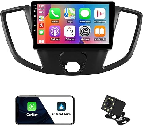 2+32G 9 inches Android 12 Double Din Car Stereo for Ford Transit 2013-2019 IPS Touchscreen Car Radio