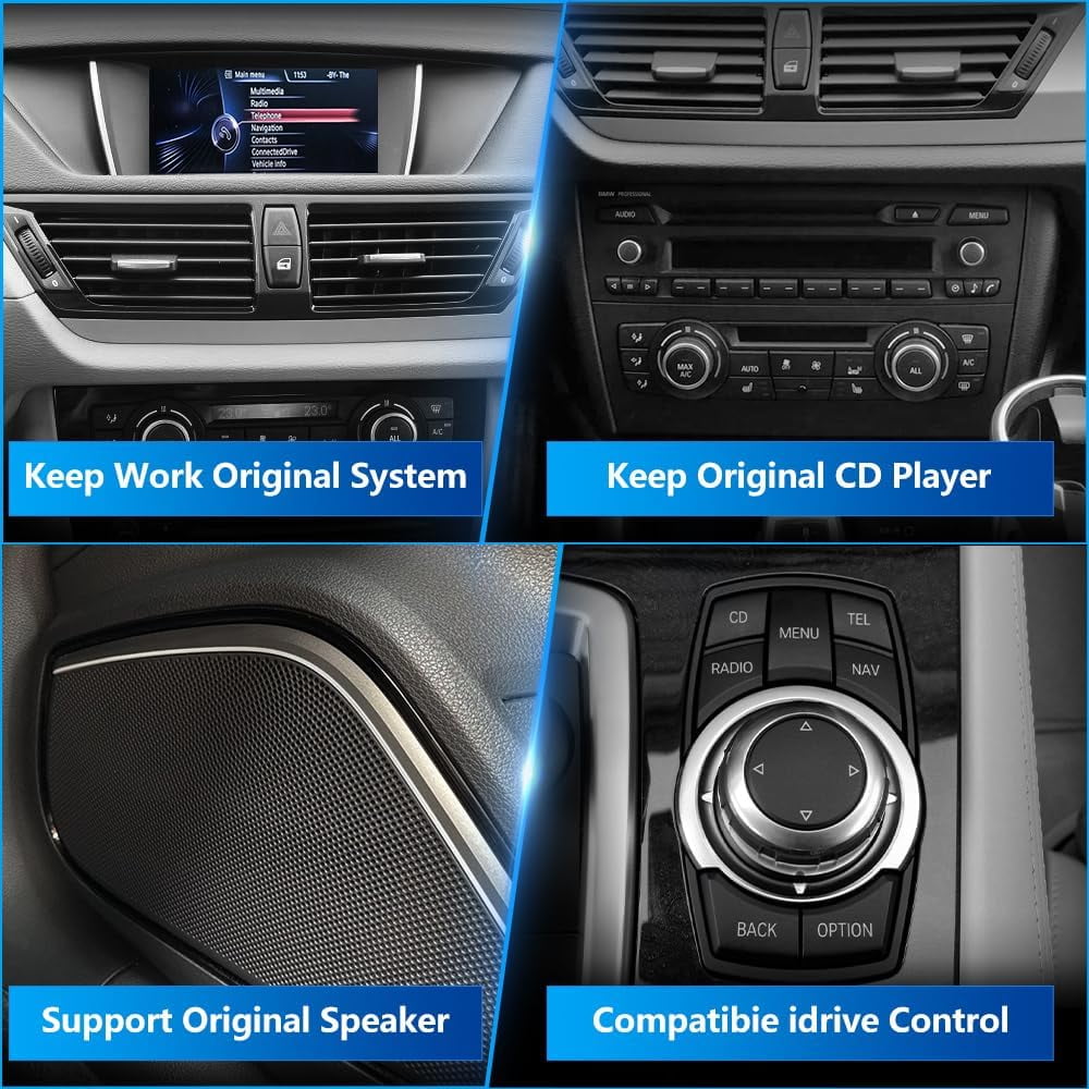 BMW     Android 12Head Unit For BMW X1 E84 2009-2015 Car Radio Stereo with Wireless Carplay Andriod Auto, 10.25 inch HD Screen Upgrade Built in GPS SWC AM/FM Radio DSP