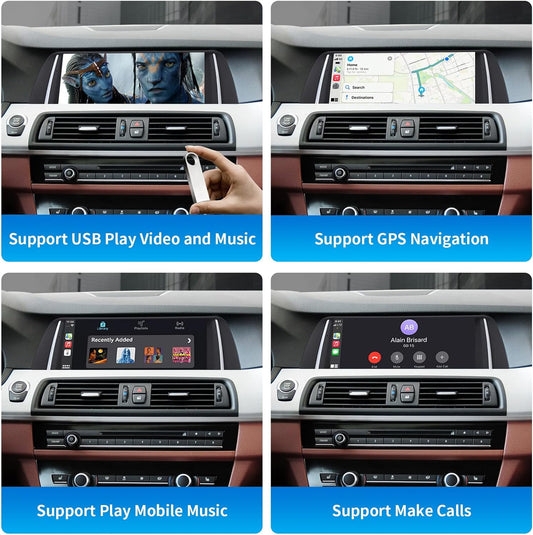 BMW     Road Top Wireless Carplay & Android Auto, 10.25 Inch Car Stereo Receiver for BMW 5 Series F10/F11/F18 2012-2016 Year with NBT System, Car Touchscreen Multimedia Radio Receiver with Mirrorlink