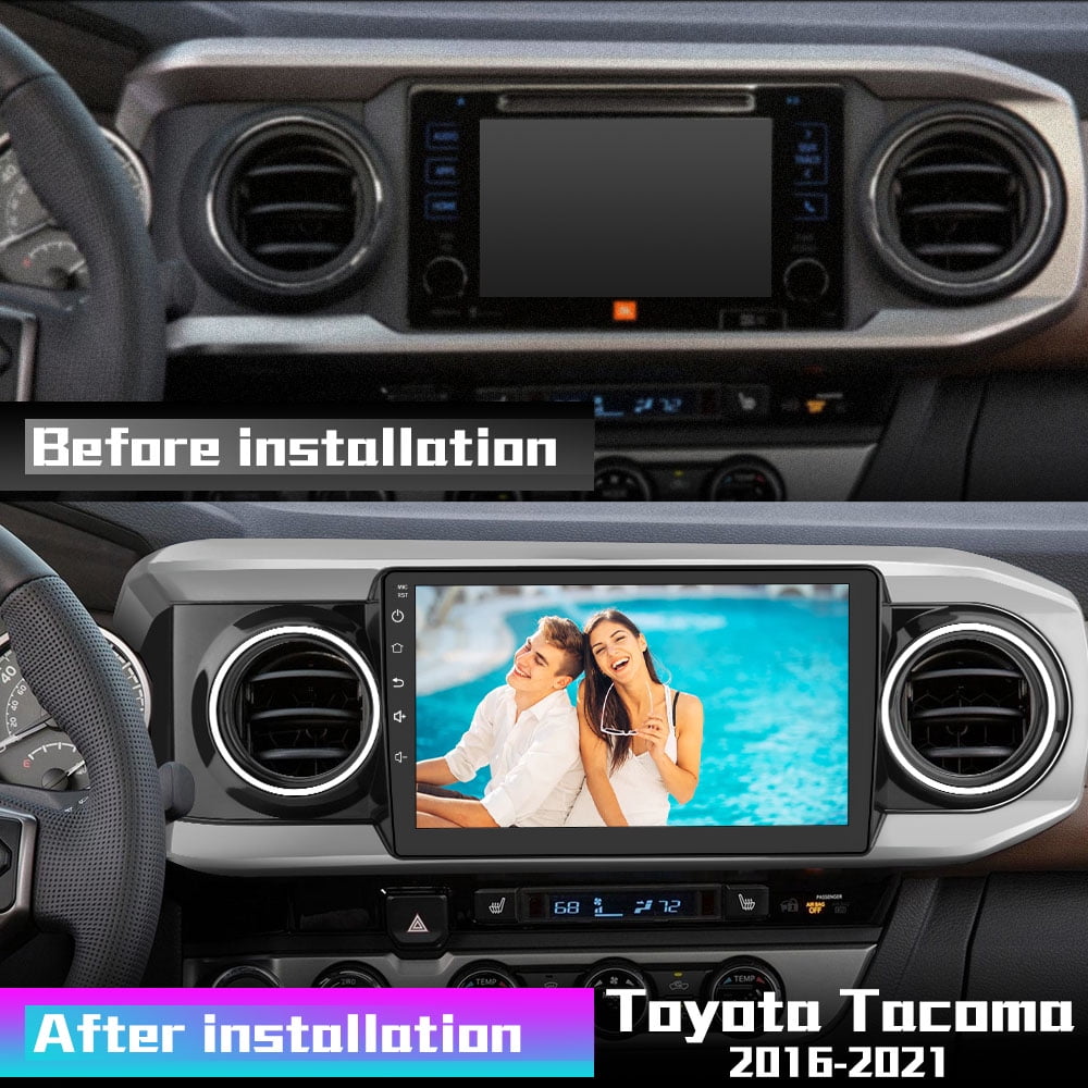 Toyota Android Head Unit   AWESAFE Android Car Stereo for Toyota Tacoma 2016-2021, 12-inch Touch Screen Head Unit with Wired Android Auto, Bluetooth, GPS Navigation