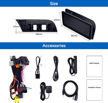 10.25 Inch Wireless CarPlay Car Stereo for Audi A4 2009-2016 with Symphoney/Concert Version Radio System GPS Navigator for Car Bluetooth Head Unit DSP Android Auto Stereo.