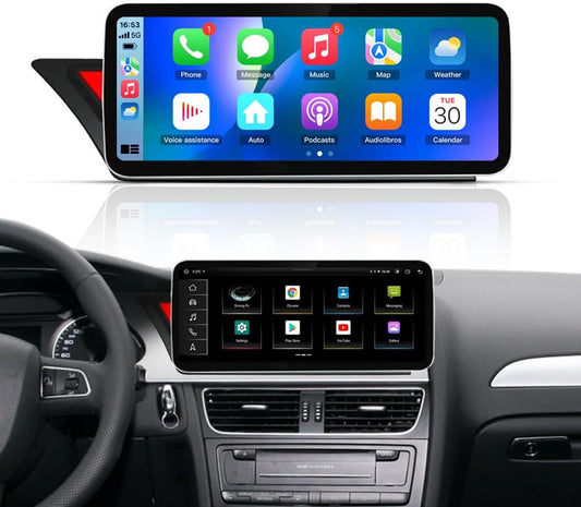 10.25 Inch Wireless CarPlay Car Stereo for Audi A4 2009-2016 with Symphoney/Concert Version Radio System GPS Navigator for Car Bluetooth Head Unit DSP Android Auto Stereo.