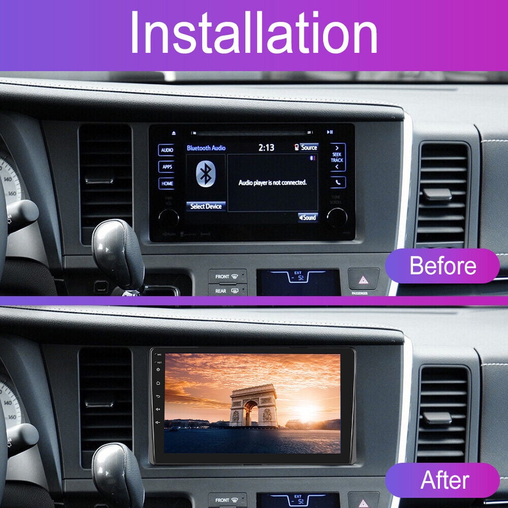 Toyota Android Head Unit   Android 13 Car Radio Stereo for Toyota Sienna 2015-2018, 9" Car Multifunctional Player Support Carplay Android Auto GPS Navigation WIFI Bluetooth Rear Camera 4GB RAM + 64GB ROM, Black