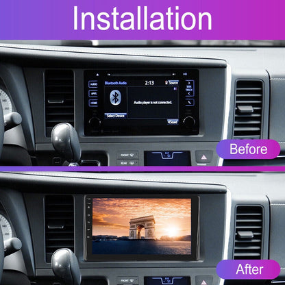 Toyota Android Head Unit   Android 13 Car Radio Stereo for Toyota Sienna 2015-2018, 9" Car Multifunctional Player Support Carplay Android Auto GPS Navigation WIFI Bluetooth Rear Camera 4GB RAM + 64GB ROM, Black
