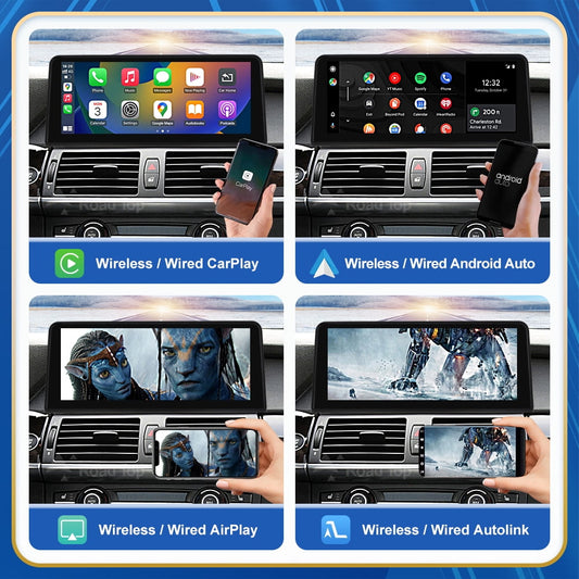 BMW     Road Top 12.3" Touch Screen for for BMW X5 X6 E70 E71 2007-2009 with CCC System Wireless Android Auto CarPlay with Bluetooth Mirrorlink Radio Navigation
