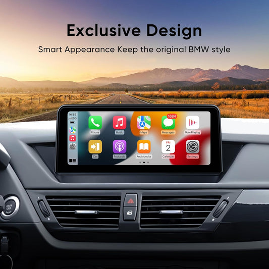 10.25 inch Touch Screen for BMW X1 E84 2009-2015 CIC System,Built-in Wireless CarPlay Android Auto Bluetooth Upgrade Stereo Car Radio Retain Original Amplifer