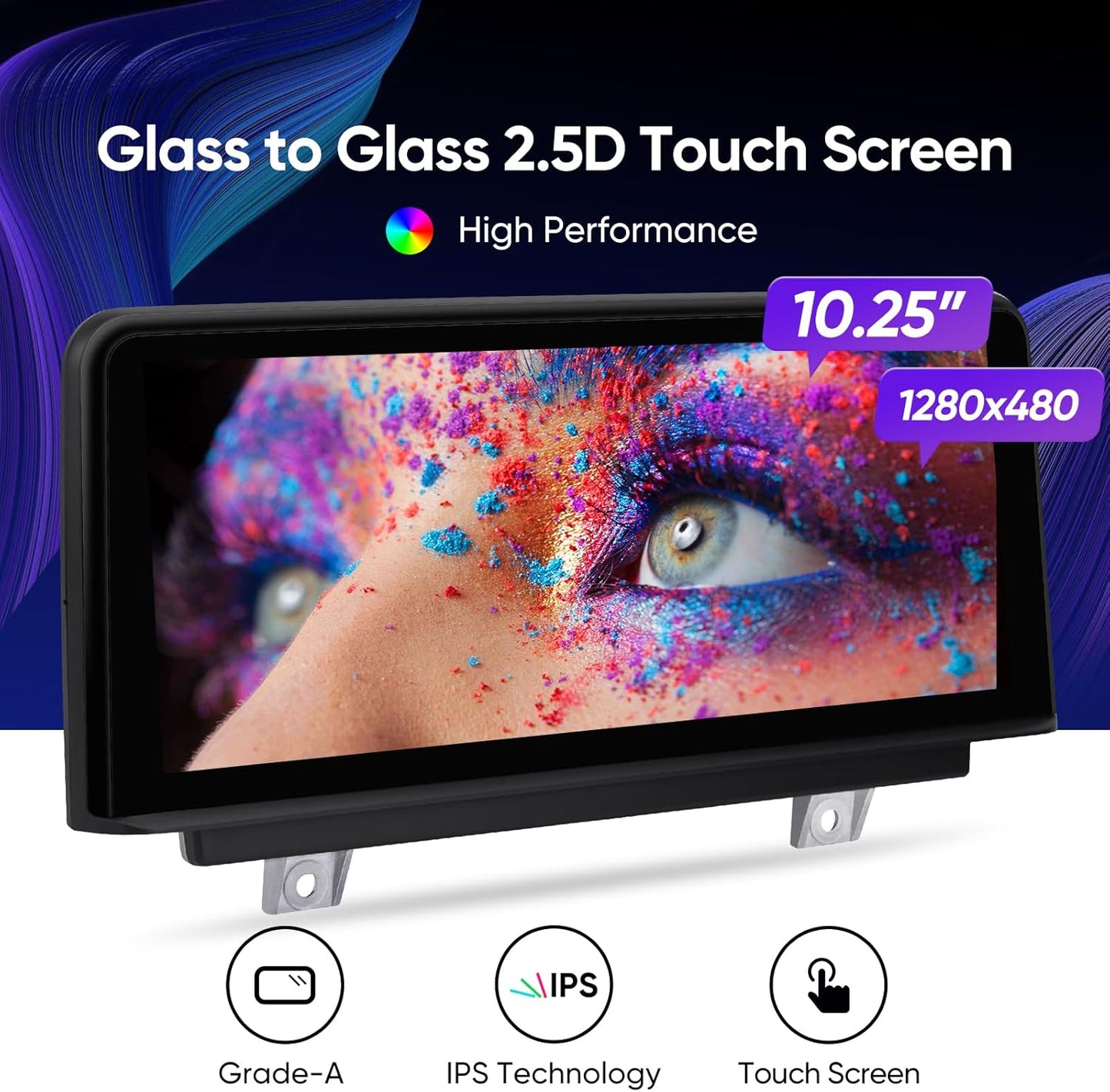 10.25 inch Touch Screen for BMW X1 E84 2009-2015 CIC System,Built-in Wireless CarPlay Android Auto Bluetooth Upgrade Stereo Car Radio Retain Original Amplifer