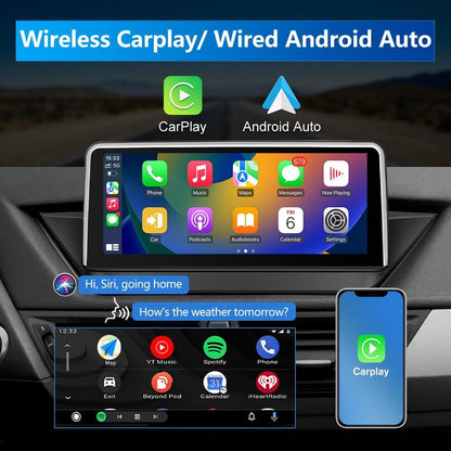 BMW     Android 12Head Unit For BMW X1 E84 2009-2015 Car Radio Stereo with Wireless Carplay Andriod Auto, 10.25 inch HD Screen Upgrade Built in GPS SWC AM/FM Radio DSP