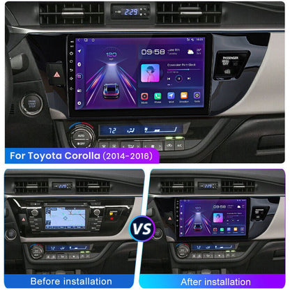 Toyota Android Head Unit   Awesafe Wireless Carplay Car Stereo for Toyota Corolla 2013 2014 2015 2016 with Android Auto,10 Touchscreen 32GB Radio GPS Navigation WiFi FM ABluetooth +Mic