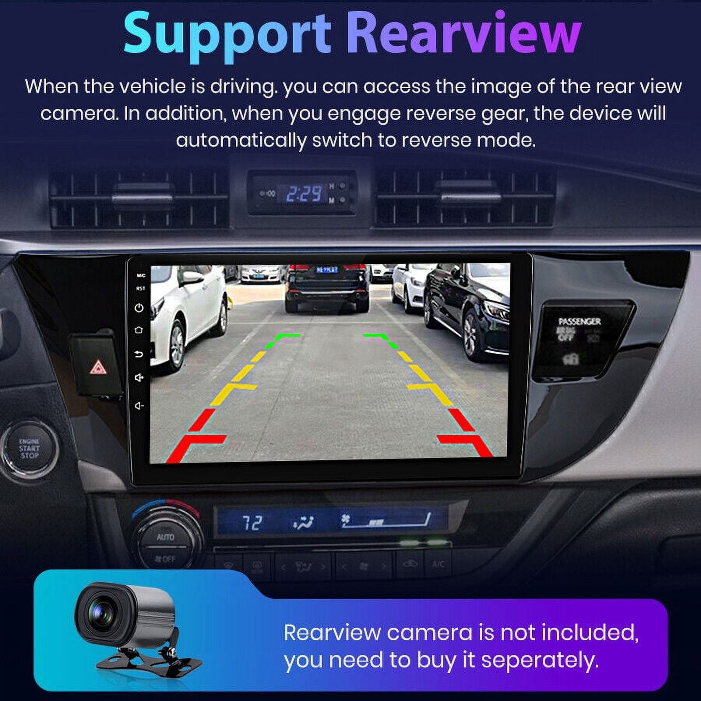 Toyota Android Head Unit   Awesafe Wireless Carplay Car Stereo for Toyota Corolla 2013 2014 2015 2016 with Android Auto,10 Touchscreen 32GB Radio GPS Navigation WiFi FM ABluetooth +Mic