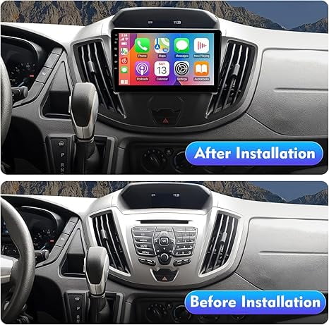 2+32G 9 inches Android 12 Double Din Car Stereo for Ford Transit 2013-2019 IPS Touchscreen Car Radio