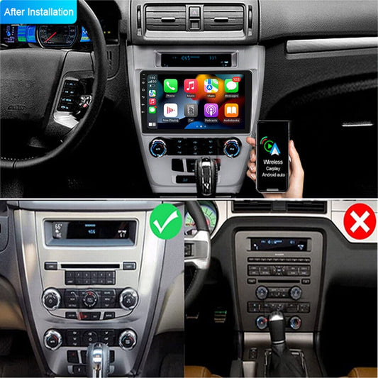 Car Radio Stereo for Ford Fusion 2010-2012, 10" Touchscreen Android 12 Support Carplay Android Auto Navigation Bluetooth Radio Video Steering Wheel Control Rear Camera 2G+32G,Black