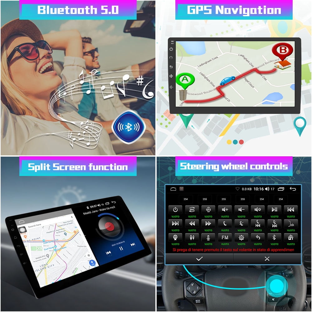 Toyota Android Head Unit   AWESAFE Android Car Stereo for Toyota Tacoma 2016-2021, 12-inch Touch Screen Head Unit with Wired Android Auto, Bluetooth, GPS Navigation