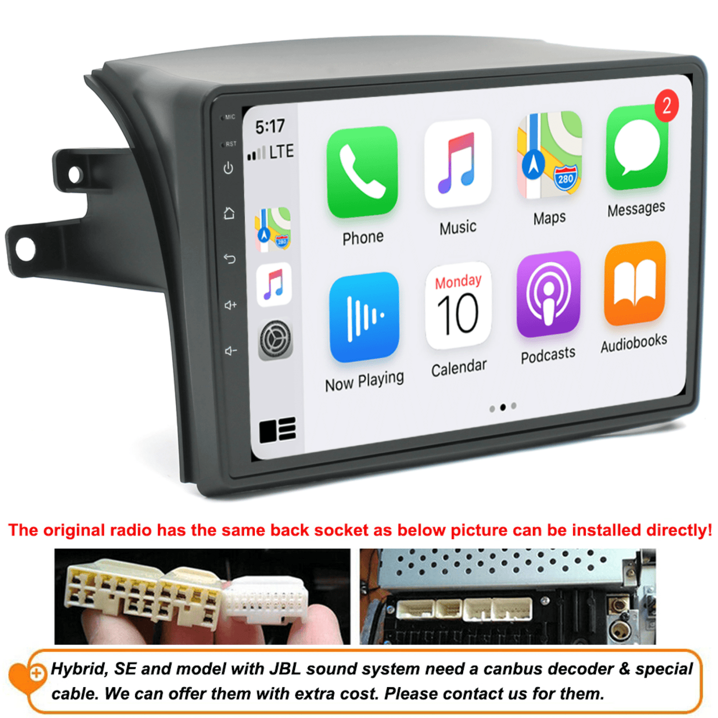Toyota Android Head Unit   EUBUY 9 Inch for Toyota SIENNA 2004-2010 Android 12 Car Stereo Radio GPS Navi Carplay WIFI Carplay BT 2+32G