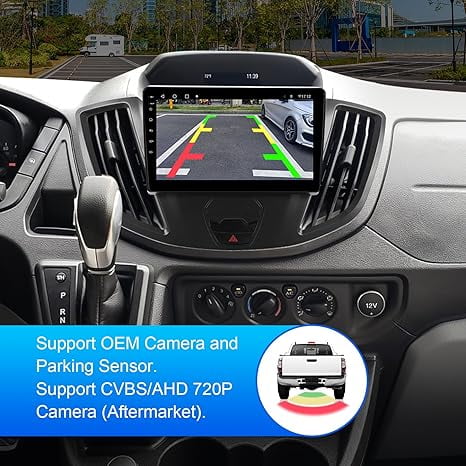 2+32G 9 inches Android 12 Double Din Car Stereo for Ford Transit 2013-2019 IPS Touchscreen Car Radio