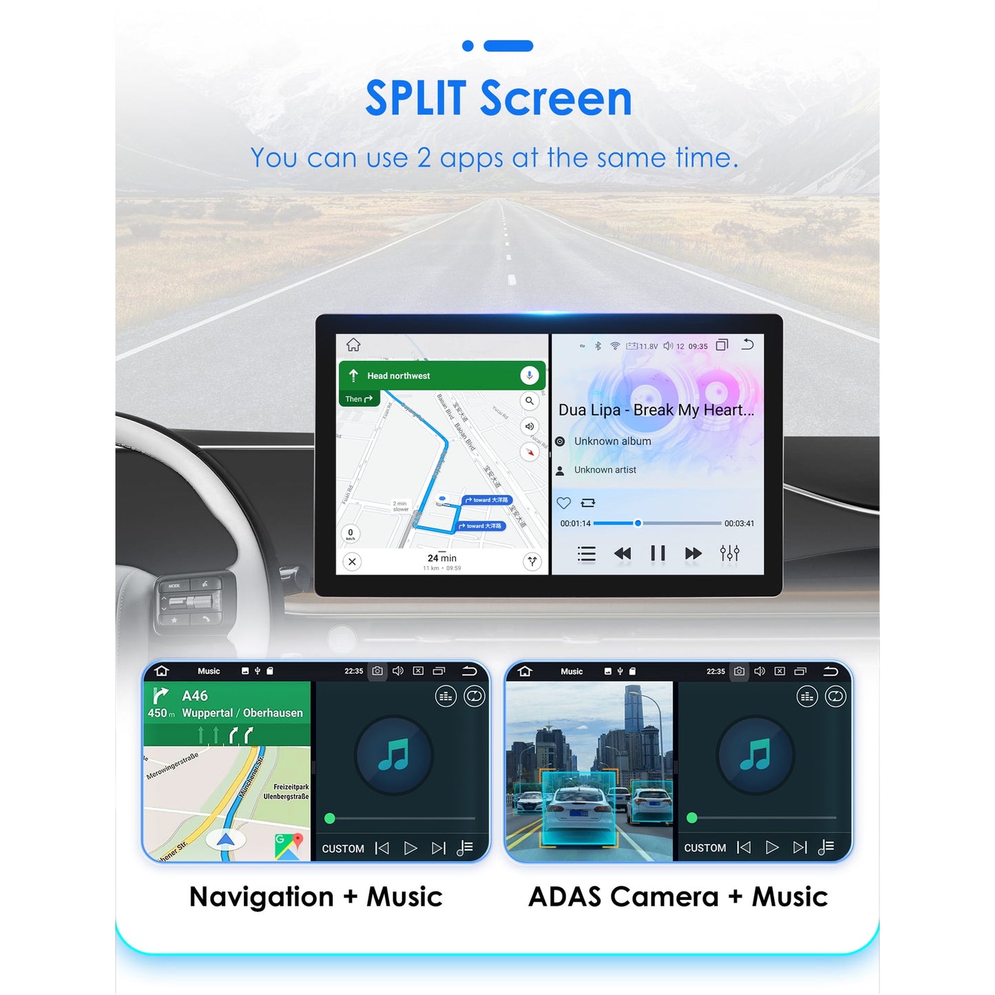 Toyota Android Head Unit   Android 13 Bluetooth Apple Carplay 6+64GB Wifi RDS 11.5" Car Stereo Radio Head Unit GPS Navigation Player For Toyota Corolla 2014 2015 2016