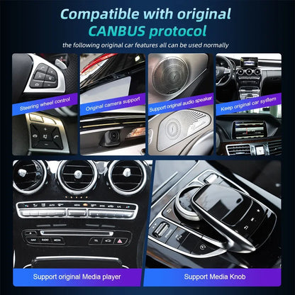 Android 14 Car Radio Carplay Android Auto Touch Screen For Mercedes Benz A Class W176 Car Intelligent Systems 4G GPS Navigation