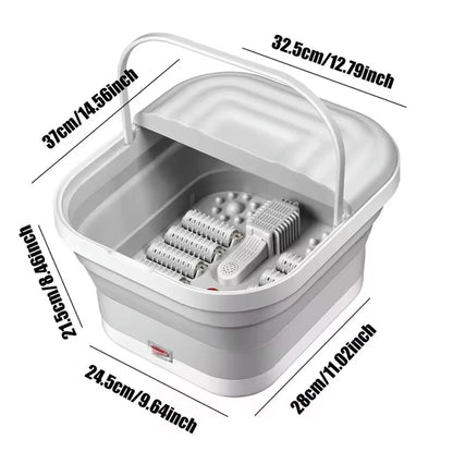 TUHOPETA Portable Thermostatic Foot Massage Tub Foldable Heating Automatic Foot Bath Tub For House