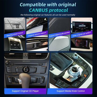 For Audi Q7 4L 2005-2015 MMI Android 14 Wireless CarPlay GPS Car Intelligent Multimedia Player Navigation Auto Radio Stereo DSP