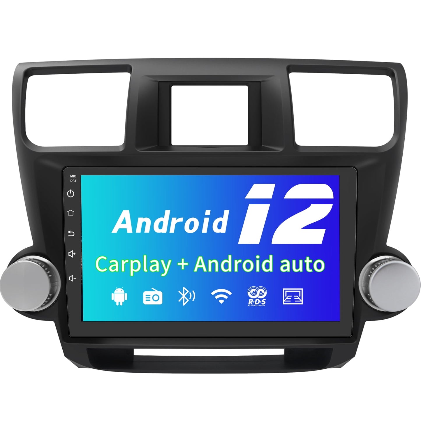 Toyota Android Head Unit   AWESAFE Android 13 Car Radio Stereo for Toyota Highlander 2008-2013 with Wireless Carplay Android Auto 10 Inch Touch Screen 2GB 32GB  WiFi GPS Bluetooth SWC