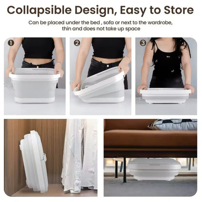 TUHOPETA Portable Thermostatic Foot Massage Tub Foldable Heating Automatic Foot Bath Tub For House