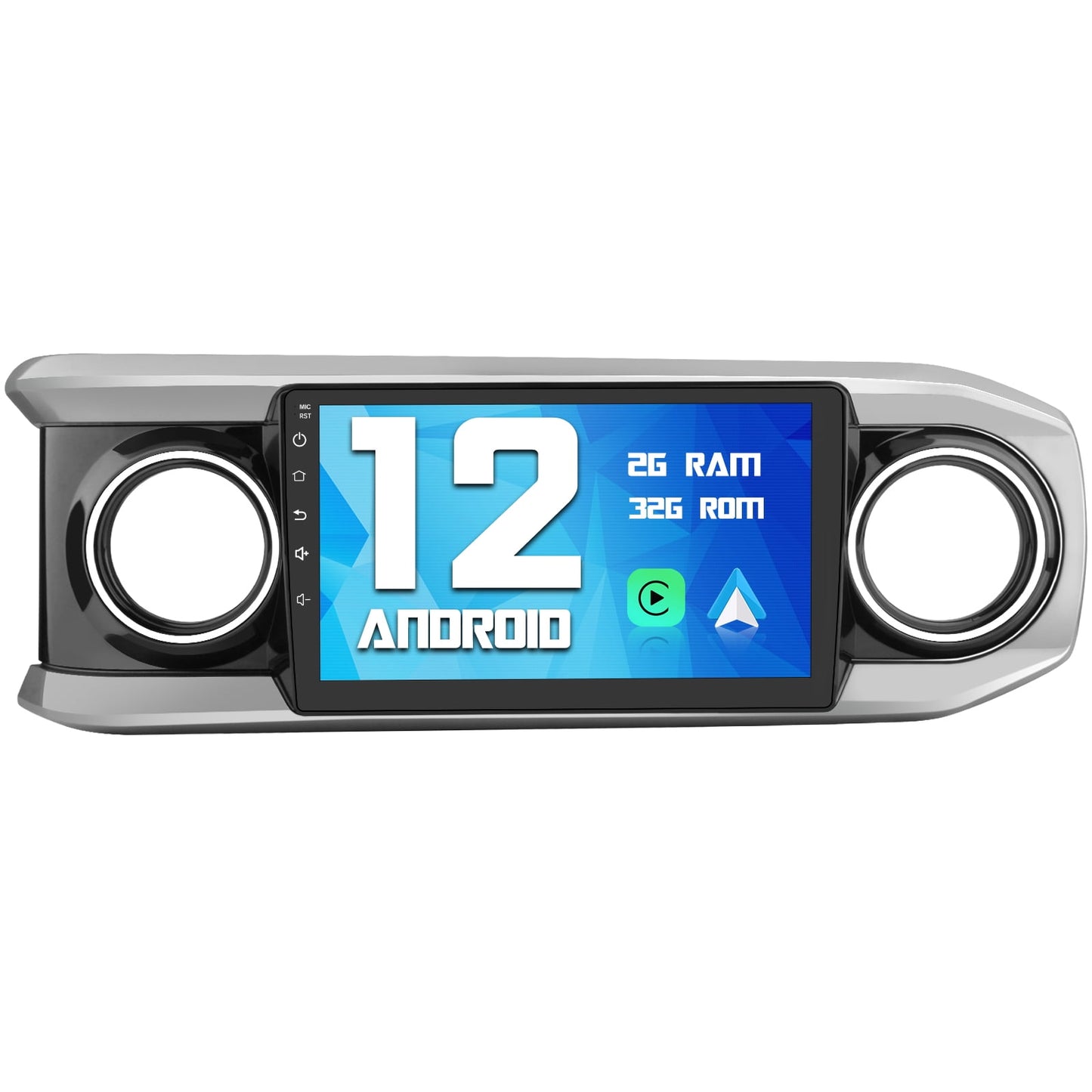 Toyota Android Head Unit   AWESAFE Android Car Stereo for Toyota Tacoma 2016-2021, 12-inch Touch Screen Head Unit with Wired Android Auto, Bluetooth, GPS Navigation
