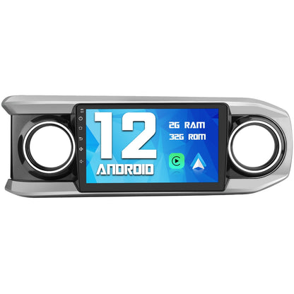 Toyota Android Head Unit   AWESAFE Android Car Stereo for Toyota Tacoma 2016-2021, 12-inch Touch Screen Head Unit with Wired Android Auto, Bluetooth, GPS Navigation
