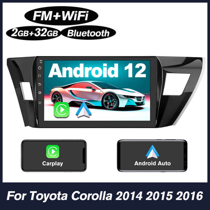 Toyota Android Head Unit   Awesafe Wireless Carplay Car Stereo for Toyota Corolla 2013 2014 2015 2016 with Android Auto,10 Touchscreen 32GB Radio GPS Navigation WiFi FM ABluetooth +Mic