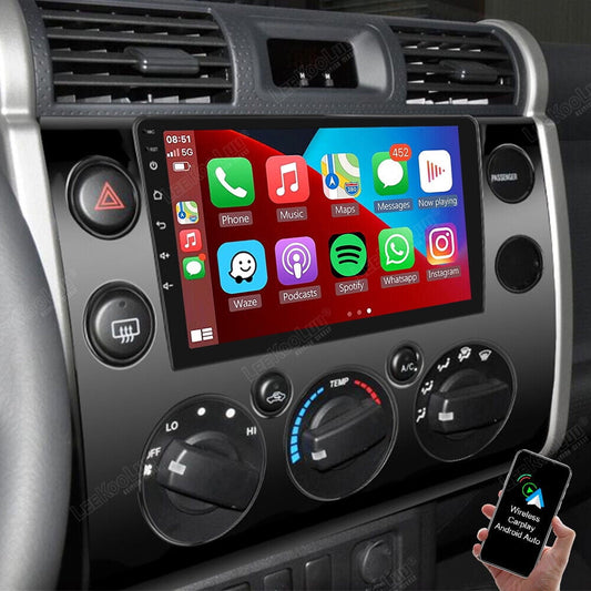 Toyota Android Head Unit   Eforcase Car Stereo Radio with Carplay Android Auto for Toyota Fj Cruiser 2007-2013, Android 13.0 9 inch Touch Screen Radio Support WiFi GPS FM/RDS/SWC Bluetooth with AHD Camera