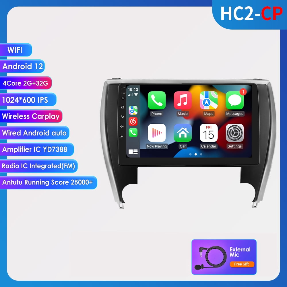 Toyota Android Head Unit   For Toyota Camry 2015 2016 2017 Apple Carplay Android 12 Wifi GPS Navigation 2+32GB Auto Car Stereo Radio Head Unit Player