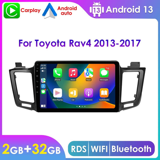 Toyota Android Head Unit   Hizpo,10.1", Android 13, Car Stereo with Car Play, GPS Navigation for Toyota RAV4 2013-2017, 2+32GB