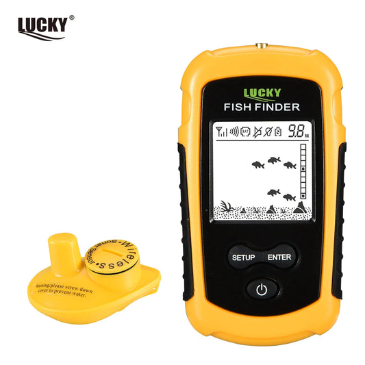 LUCKY-Portable Fish Finder  Wireless Range Finder Electronic Fishing Tackle  FFW1108-1 FFCW1108-1 400Feet 120m