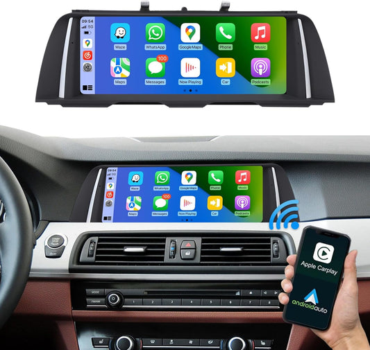 BMW     Road Top Wireless Carplay & Android Auto, 10.25 Inch Car Stereo Receiver for BMW 5 Series F10/F11/F18 2012-2016 Year with NBT System, Car Touchscreen Multimedia Radio Receiver with Mirrorlink