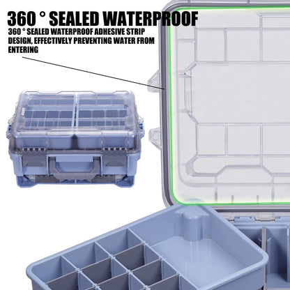 SAMOLLA Fishing Tackle Box Large Capacity Portable Multi-functional Waterproof Bait Accessories Outdoor Camping Storage Box