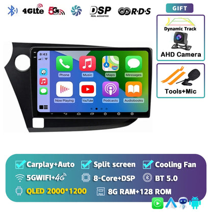 Android 14 Carplay Auto Car Radio Multimedia Player For HONDA INSIGHT 2009-2014 Navigation Autoradio GPS Stereo 2din Head Unit