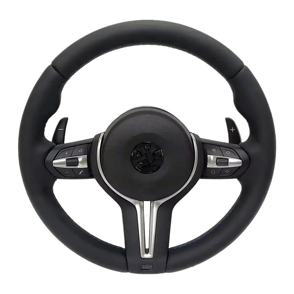 M Sport Full Leather Steering Wheel For BMW M3 F30 F15 F16 F20 F21 F25 F26 M5 F10 F11 F06 F07 F12 F13 F01 E90 E90 X5 E70 E87 E81