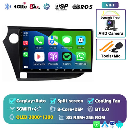 Android 14 Carplay Auto Car Radio Multimedia Player For HONDA INSIGHT 2009-2014 Navigation Autoradio GPS Stereo 2din Head Unit