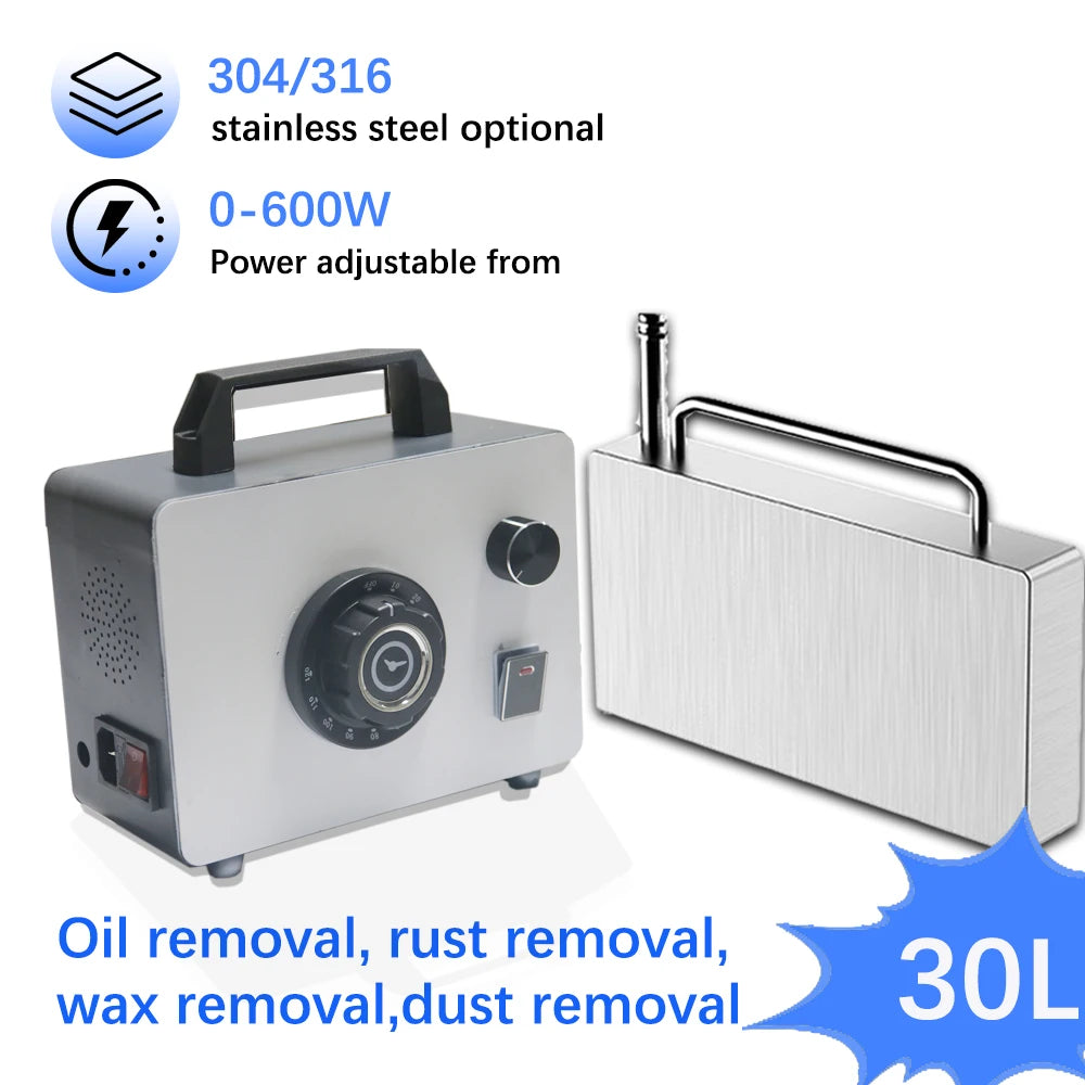 Ultrasonic Cleaner 316 Stainless Steel,3 Cleaning Mode,6L 10L 30L Portable Washing Machine,Ultraso