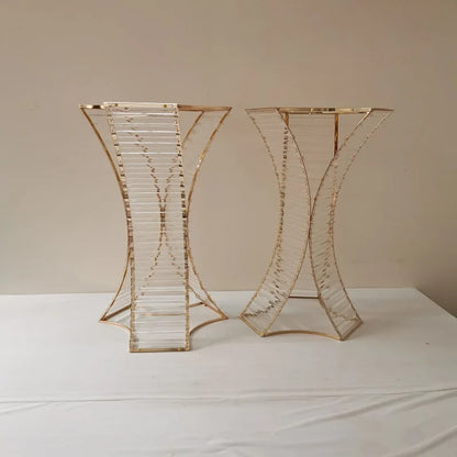 Acrylic Metal Flower Stand, Wedding Centerpieces, Event Flowers, Road Lead, Home Party Decoration, 4/10 Pcs