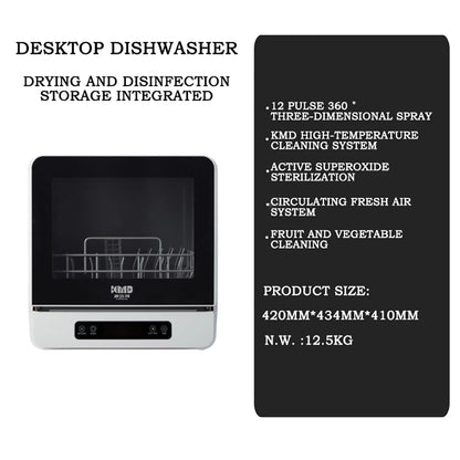 Kitchen Intelligent Lavavajillas Dishwasher Automatic Portable Disinfection Dishwasher Countertop